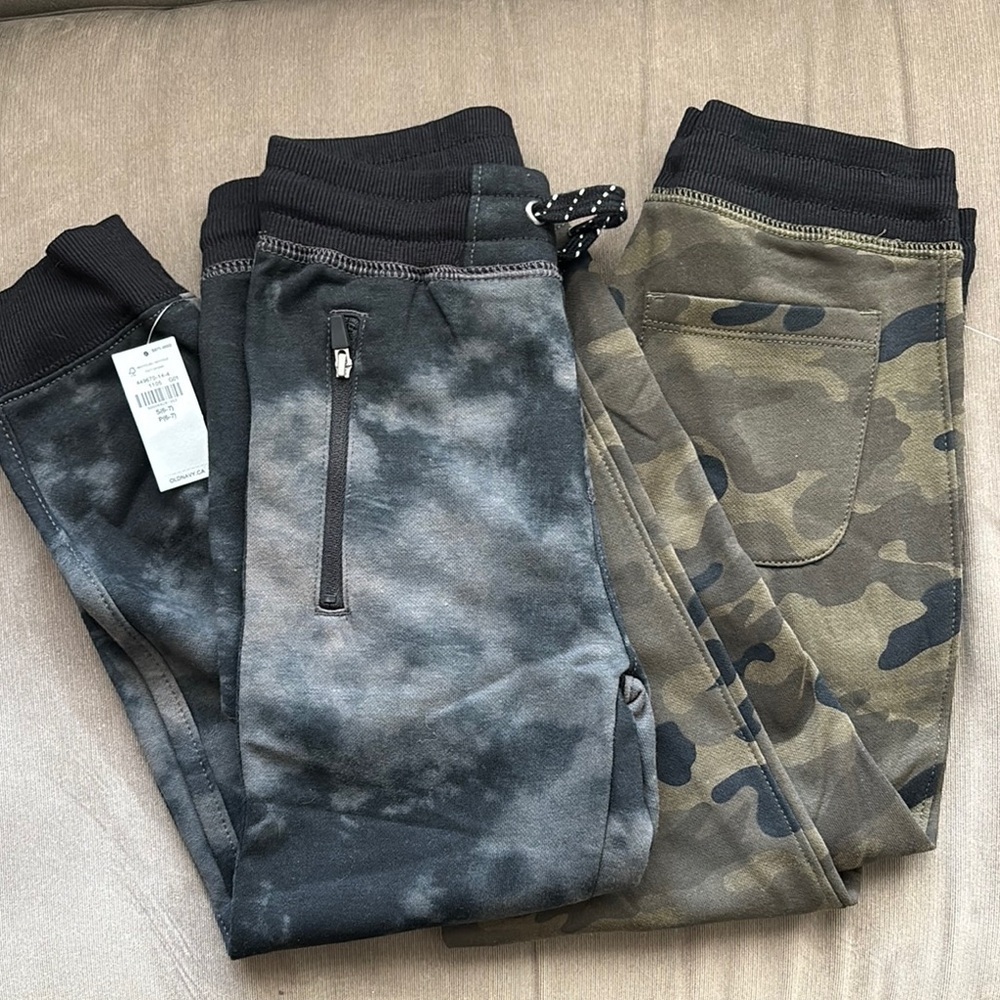Old Navy Dynamic Fleece Jogger Sweatpants Camouflage and Tie-Dye Sz S (6-7)
